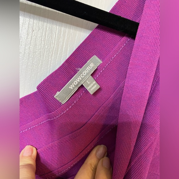 WOW couture one shoulder bandage dress size L - Picture 3 of 5